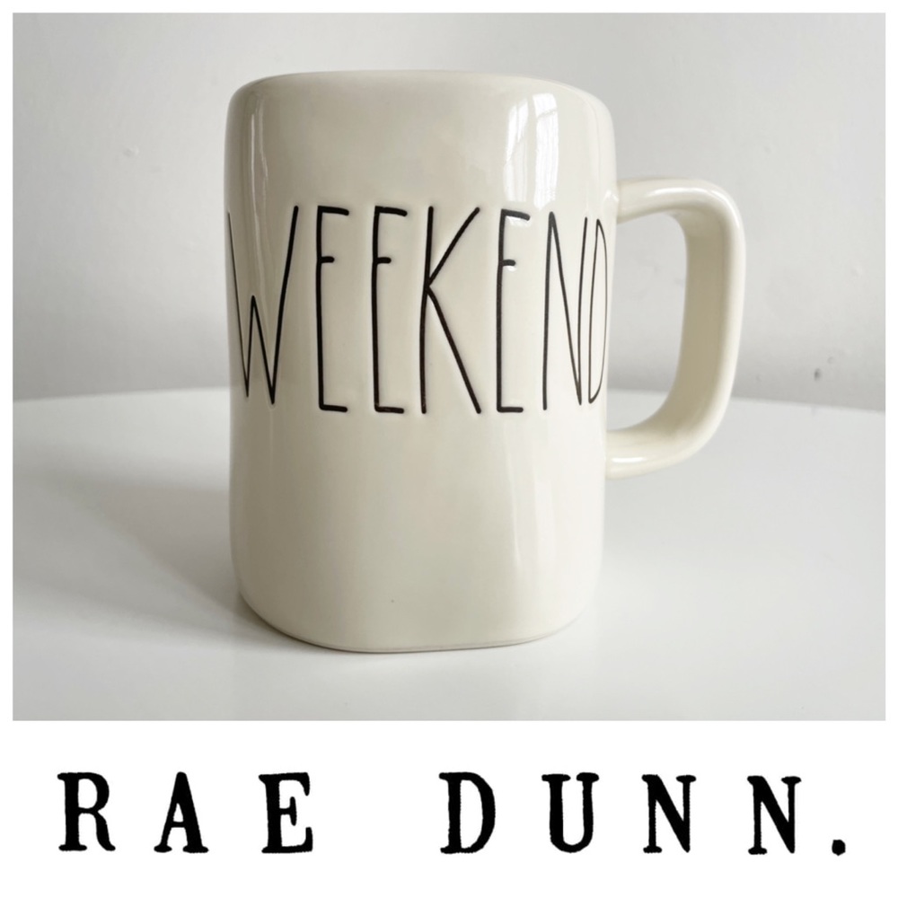 RAE DUNN WEEKEND MUG CERAMIC